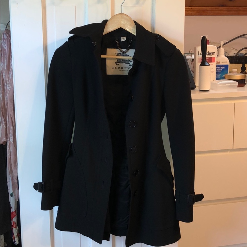 Burberry London Billington Peplum Jacket Black US4